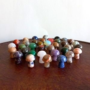 Mini crystal mushrooms.  Approx 4g each. Approx .08" tall.